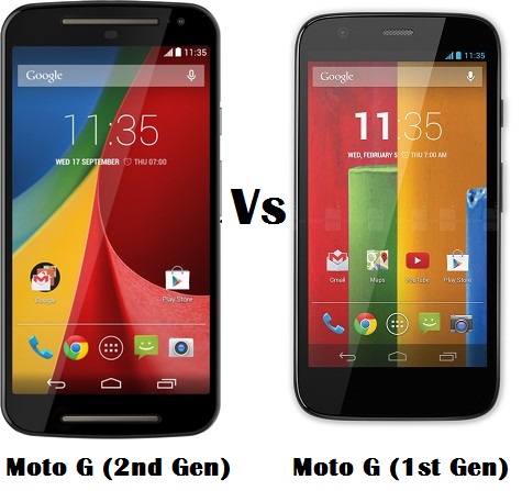 Sluier hoog Mainstream Moto G (2nd Generation) Vs Moto G (1st Gen) Comparison